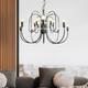 Chandelier Adjustable 6/8/12 Lights Metal Flush Mount Hanging Ceiling Pendant Light Classic Candle Style Lighting Fixture E14 Warm White Light for Bedroom Living Room Hallway Entry 110-240V