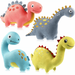 4 Packs Dinosaur Stuffed Animal Cute Dinosaur 9 Inch Dinosaur Plush Toys Adorable Soft Dinosaur Toy for Kids Baby Birthday Party Favors