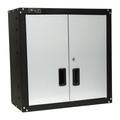 Homak High Quality Steel 2 Door Garage Storage Wall Cabinet w/ 2 Shelves Silver