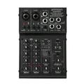ammoon Mixing Console Compact 4 Channel Digital Audio Mixer with Built in 48V Phantom USB Powered for Home Studio Recording DJ Network Live Broadcast Karaoke AGM04