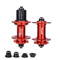 Goolrc 6 Bolts Disc Brake Hubs Aluminum Alloy Mountain Bike Front and Rear Hub Set Forged Aluminum Shell Stainless Steel Bearings