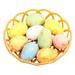 ã€�9PCS Eggs + 1PC Basketã€‘Easter Foam Eggs Toy For Kids Cartoon Simulation Eggs with Basket Easter Eggs Hanging Decoration Festive Scene Layout Easter DIY Crafts Easter Party Favors Supplies