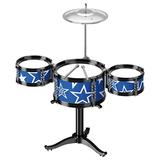 Kiplyki Toddler Drum Kit Kids Toy Jazz Drum Set 5 Drums with Stool Mini Band Rock Set Musical Instruments Toy Birthday Gift for Beginners Boys Girls