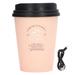 USB Humidifier 300ml Coffee Cup Low Noise Auto Off Compact Lightweight Space Saving Mini Humidifier for Car Home OfficePink