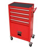 mteryoing 4-Drawer Rolling Tool Cart With Pull Handle Heavy-Duty Large Storage Space Tool Cabinet For Garage Warehouse Repair Shop