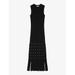 Fringe Studded Stretch-knit Maxi Dress - Black - Sandro Dresses