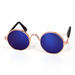 Pet Sunglasses Dog Cool Stylish Cat Eye Protection Funny Cute Round Sunglasses (Blue Reflective)