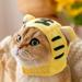 Pet Headgear Cute Cartoon Warm Comfortable Pet Hat for Cat Dog Party Costume Accessory Yellow Tiger L (5?10kg / 11?22lb)