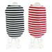 2PCS Pet Stripe Top Pet Crew Neck T Shirt Cool Top