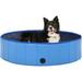 Tidyard Foldable Dog Bath Swimming Pool PVC Collapsible Pet Bathing Tub Portable Large Small Cat Dog Pet SPA Bathtub for Indoor and Outdoor Blue 47.2 x 11.8 Inches (Diameter x H)