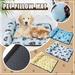 Brother Teddy Dog Cat Side Pillow Mat Cute Pattern Pet Beds with Single Side Pillow Washable-Rectangle Pet Summer Cooling Beds The Pet Shop Self-Cooling Pet Pad Light Blue L