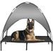 Elevated Dog Bed with Canopy Outdoor Dog Bed Pet Canopy with Cot Premium 210D Polyester Canopy Deluxe 600D PVC W/ 2x1 Textilene W/Carrying Bag