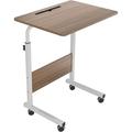 Rolling Laptop Desk Cart Height Adjustable 23.6 inches Mobile Sofa Side Table with Tablet Slot Portable