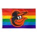 WinCraft Baltimore Orioles 3' x 5' Single-Sided Deluxe Team Pride Flag