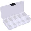 Clear Plastic Storage Box 10 Compartment With Sealing Lid Container For Case For Small Jewelry For Pill Multicolor Organization Organizer Holder Compartment Storage Box