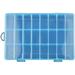 Jewelry Organizer Box Rectangular Lattice Plastic Storage Treasure Box Transparent Compartment Storage Box Jewelry Bead Container Box (Color : Blue) (Blue b)