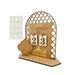 Lksixu Ramadan Countdown Calendar Hollow Wooden Advent Calendar with LED Lights Eid Mubarak Table Decor 30 Days Til Eid Ramadan Decorations Reusable DIY Calendar for Home Kids Islamic Families