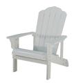 Folding Adirondack Chair Weather Resistant & Durable Garden Adirondack Chair Wood Outdoor Fire Pit Lounge Chair for Patio Deck Yard Lawn and Garden Seating Easy Assembl White