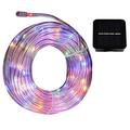 NUOLUX 12 Meters 100 LED Colorful Tube Light Color Changing Light Strip Solar Powered Party Garden Patio Rope Lights Decoration Fairy Light