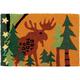 Moose In Pine Forest Jellybean Accent Washable Rug 20 x 30 JB-SB006