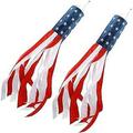 4th of July Decorations 40 Inch American Windsock Heavy Duty Patriotic Fourth of July Outdoor Decor American Flag USA Windsock With Embroidered Stars Red White and Blue Decor for Memorial Day Outside