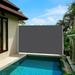 WANLINDZ 118 x 71in Side Awning Aluminum Patio Retractable Side Screen Awning Sun Shade Privacy Divider Screen w/ 280g/mÂ² Polyester Waterproof & UV-Resistant for Courtyard Roof Terrace and Pools