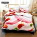 Dessert Theme Bedding Set Microfiber Ice cream Donuts Pizza Fruits Pattern Duvet Cover Single For Kids Adults Bedroom Decor