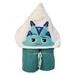 Dollhouse Animal Friends Hooded Bath Towel For Baby Child And Teens (Catrat)