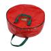 Floleo Christmas Wreath Storage Bag - Durable Tarp Material Zipper Sturdy Carry Handles Pest Protection Wreath Bag for Artificial Wreaths