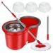 Spin Mop and Bucket with Wringer Setï¼ŒMop and Bucket Set for Floor Cleaning with 3 Mop Refills 61 inches Telescoping Mop Rod for Office and Home use