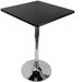 Bar Dining Table - Rotary Square Pub Table Height Adjustable 360 Degree Swivel Bar Top Table Cocktail Table for Bar Kitchen Restaurant Tables w/Black Top