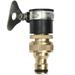 JIMING Universal Adapter Faucet Tap Connectors Tap Garden Hose Quick Connector Copper Adapter 1/2 Inch to 3/4 Inch Male Thread (Golden and Black)