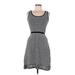 Jessica Simpson Casual Dress - Mini Scoop Neck Sleeveless: Gray Color Block Dresses - Women's Size Medium