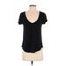 American Eagle Outfitters Short Sleeve T-Shirt: Black Tops - Women's Size X-Small