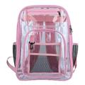 pdqou Stylish PVC Clear Backpack Large Capacity Backpack See Through Transparent PVC Water-proof Backpack for School Office Boys Girls Gifts