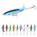 HENGJIA 10PCS Fishing Lures Plopper Bass Lures with Floating Rotating Tail Barb Treble Hooks in Saltwater and Freshwater Lures for Bass Trout Walleye 4.33 inch/0.46 oz