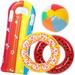 4 Pcs Pool Floats for Kids Inflatable Swimming Rings Fruit Pool Float Beach Ball Summer Beach Water Float Party Toys for Kids Adults River Raft Lounge Swim Tube