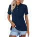 Susanny Womenâ€™s Short Sleeve Polo Shirt Performance Golf Polo Shirt Active Top Tee Shirt Navy 2XL