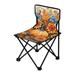 Sunflowers and Pumpkings Halloween Portable Camping Chair Outdoor Folding Beach Chair Fishing Chair Lawn Chair with Carry Bag Support to 220LBS