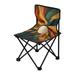 Green and Orange Abstract Print Portable Camping Chair Outdoor Folding Beach Chair Fishing Chair Lawn Chair with Carry Bag Support to 220LBS