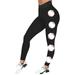 JHLZHS Women 2024 Womens Baseball Printed Tight Hip Lifting Fitness Yoga Underpants Black L