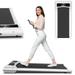 FLIMDER Walking Pad Max 2.5 HP Portable Under Desk Treadmill 265LBS Capacity Installation-Free Treadmills for Home & Office Small Remote Control LED Display