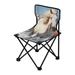 Horses in Winter Portable Camping Chair Outdoor Folding Beach Chair Fishing Chair Lawn Chair with Carry Bag Support to 220LBS