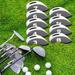 BAOSITY 9 Pieces Golf Iron Headcovers Golf Club Head Covers Irons Portable Golfer Equipment with Number Tags Golf Iron Head Protector Gray White