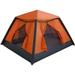 Inflatable Camping Tent Portable Waterproof Tent for Camping Canopy Shelter Screen Tent with Mesh for 4 Person Orange