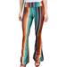 Women s Stretch Pants Printed Tight High Waist Bell Bottoms Classic Elastic Waisted Lightweight Business Long Trousers Wide-Leg Dress Casual Golf Slacks with Pockets
