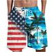 Tawop Mens Soccer Shorts Independence Day American Flag Shorts Men Casual Shorts Mens Elastic Waist Patched Pant Beach Pants Blue6xl(Us:20)