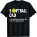 Mens Softball Dad Just Like a Baseball Dad Shirt Father s Day T-Shirt