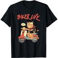 Motor Cats Japanese Cat Ride Or Die Cat Strolling Funny Ee T-Shirt