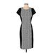De Collection Casual Dress - Sheath Crew Neck Short sleeves: Black Print Dresses - Women's Size Small